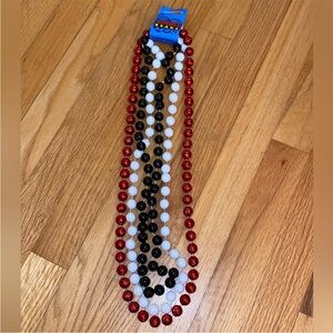 Sports fan fever basketball bead necklace. Set of 3